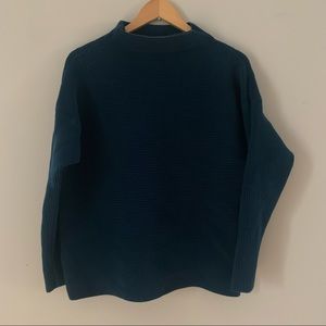 Blue “ottoman” dupe sweater